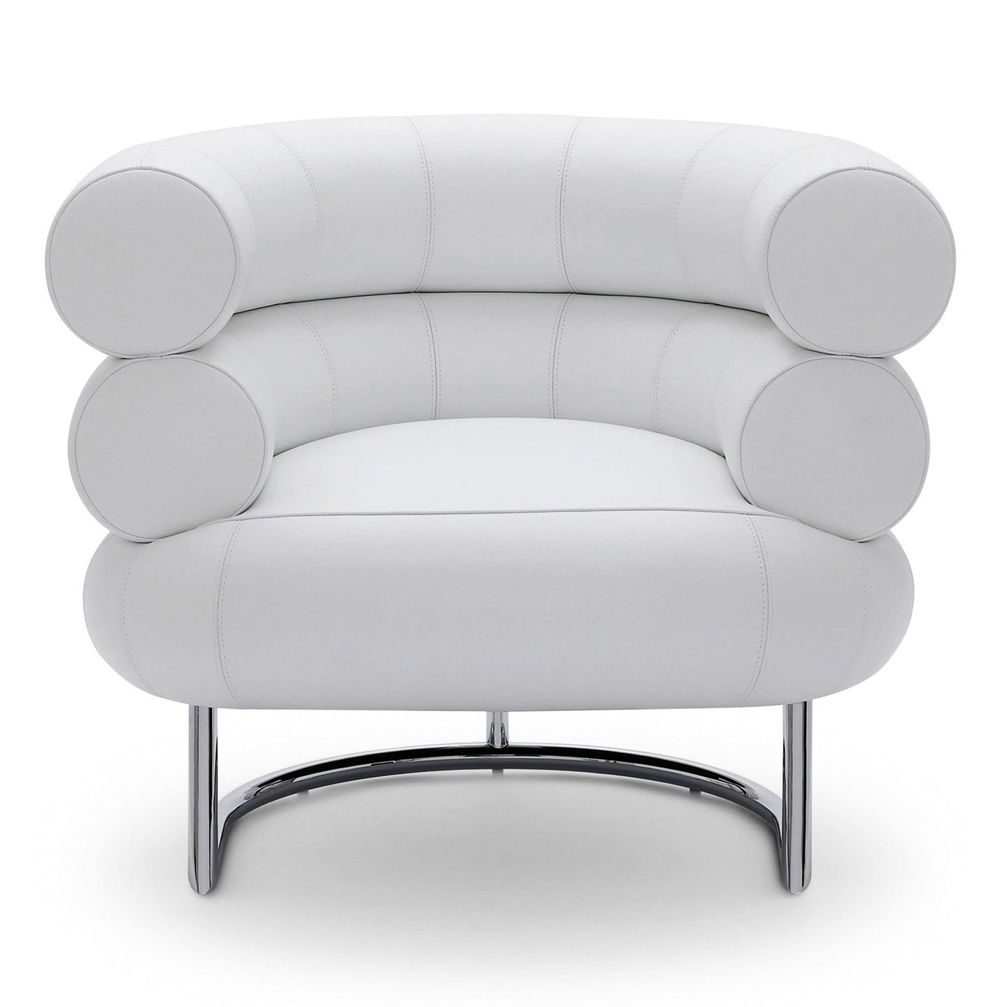 Eileen Gray Bibendum Chair | White Elmosoft Leather 00100