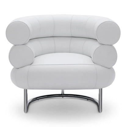 Eileen Gray Bibendum Chair | White Elmosoft Leather 00100