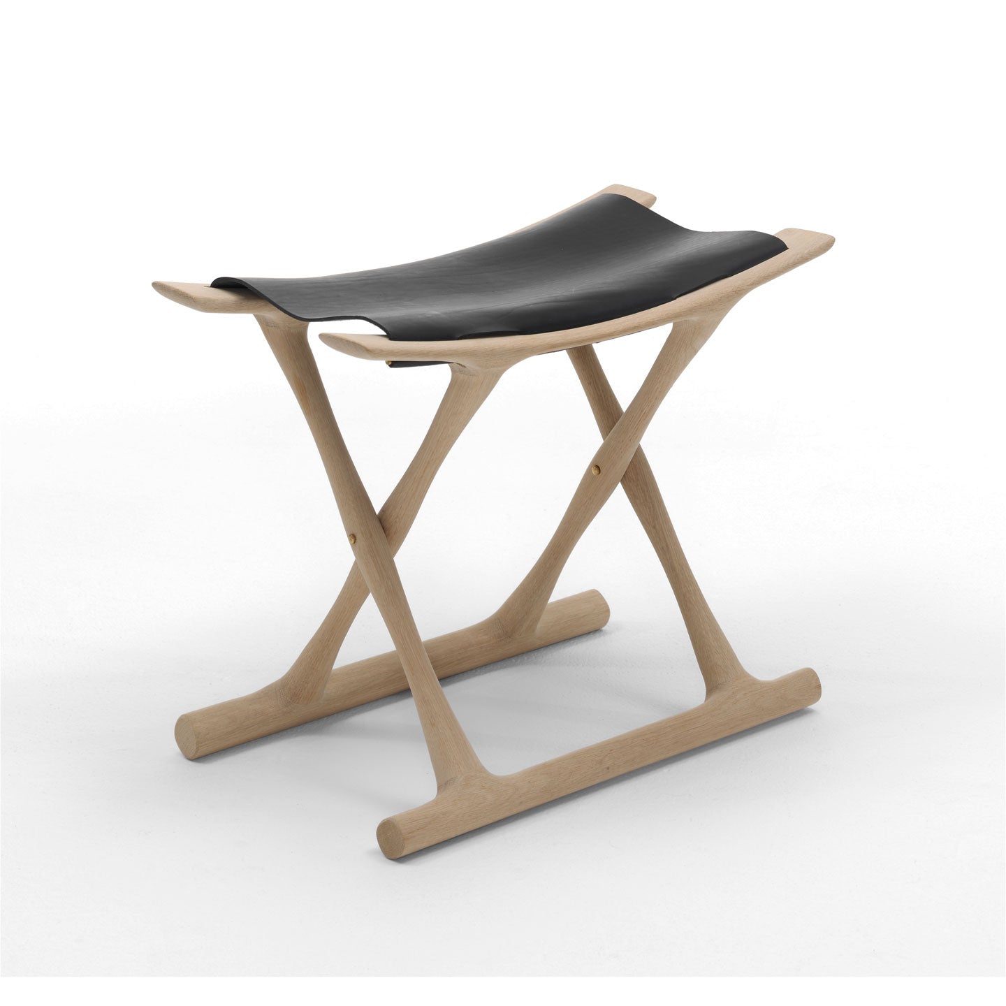 OW2000 Egyptian Stool | Black Saddle Leather