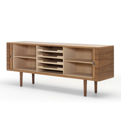 CH825 Credenza | Oiled Walnut Carcass