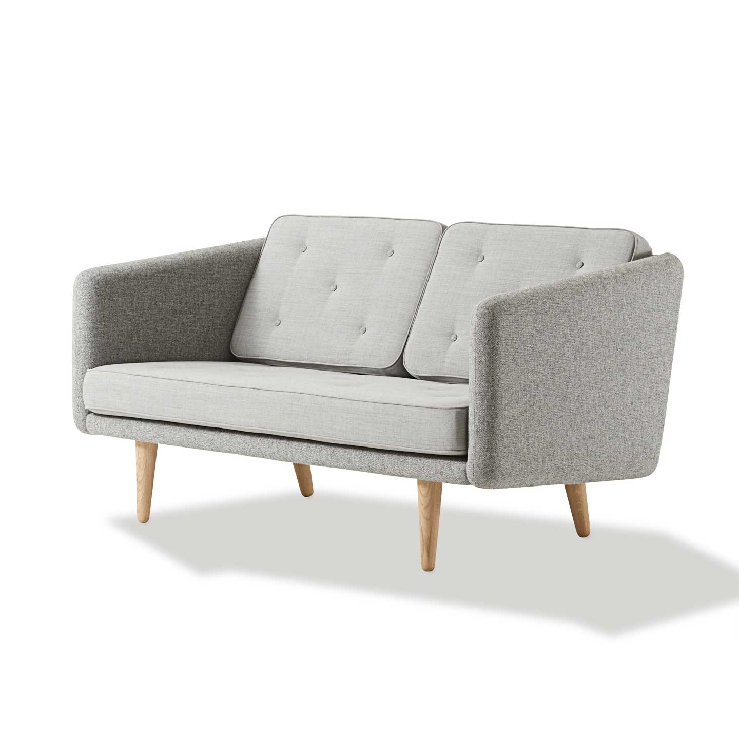 No 1 Two Seat Sofa | Remix 123 Light Grey Seat and Back Cushions