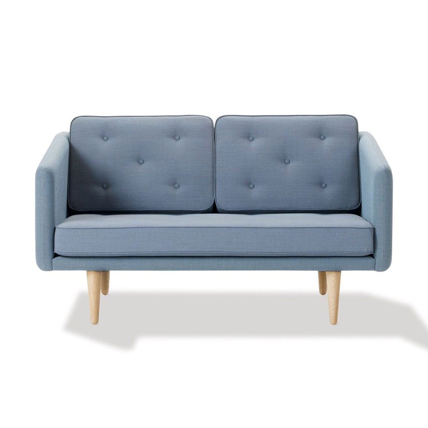 No 1 Two Seat Sofa | Remix 823 Pale Blue Seat and Back Cushions