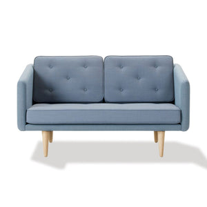 No 1 Two Seat Sofa | Remix 823 Pale Blue Seat and Back Cushions