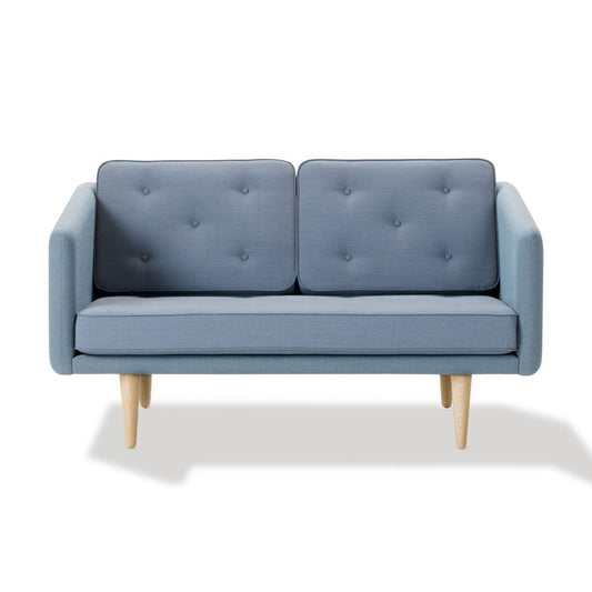 No 1 Two Seat Sofa | Remix 823 Pale Blue Seat and Back Cushions