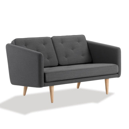 No 1 Two Seat Sofa | Remix 123 Light Grey Seat and Back Cushions
