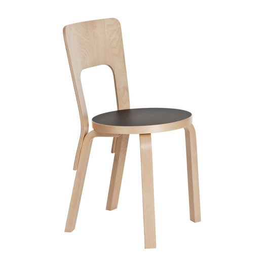 66 Chair | Black Linoleum Seat