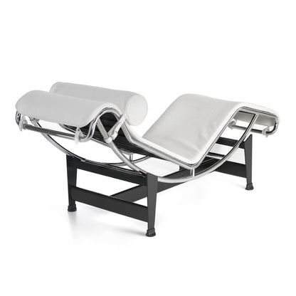 4 Chaise Longue | White Leather 13X415 Seat and Headroll