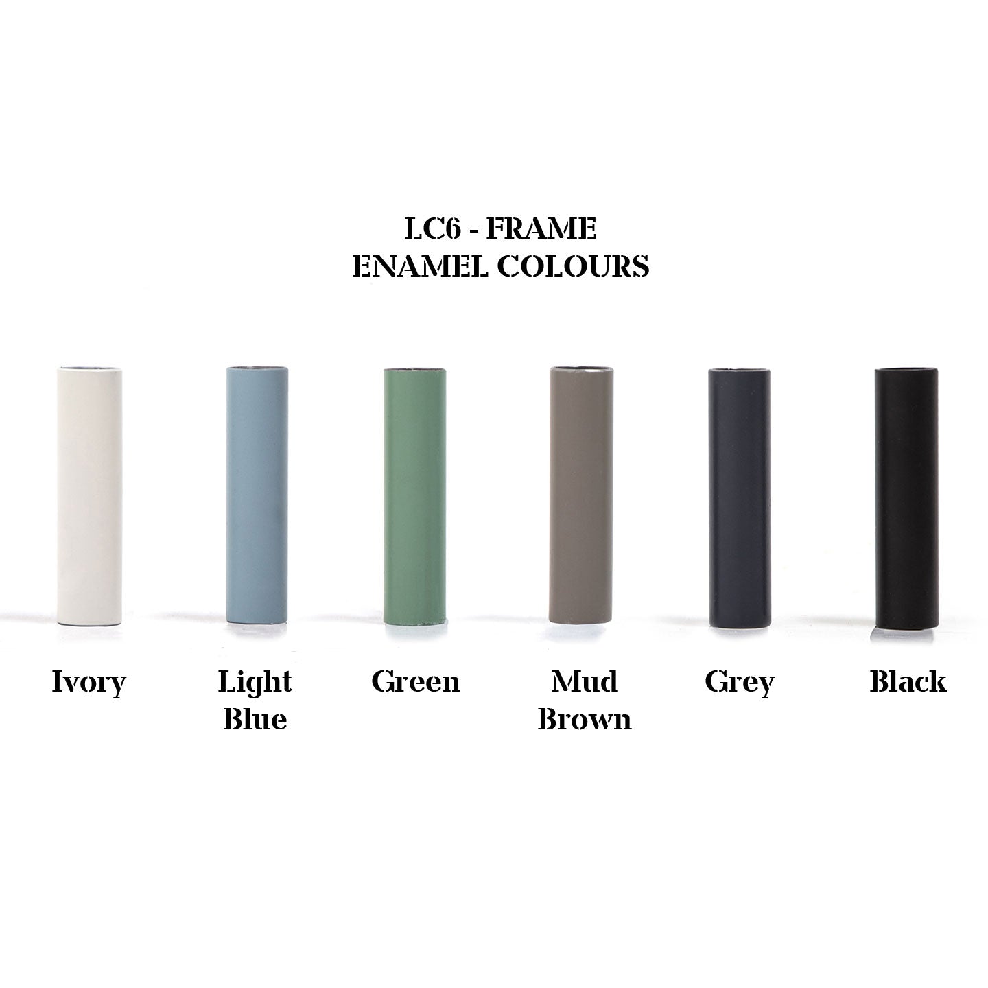 6 Table Tube d'Avion | Aquamarine Fluted Glass Top