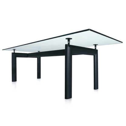 6 Table Tube d'Avion | Aquamarine Fluted Glass Top