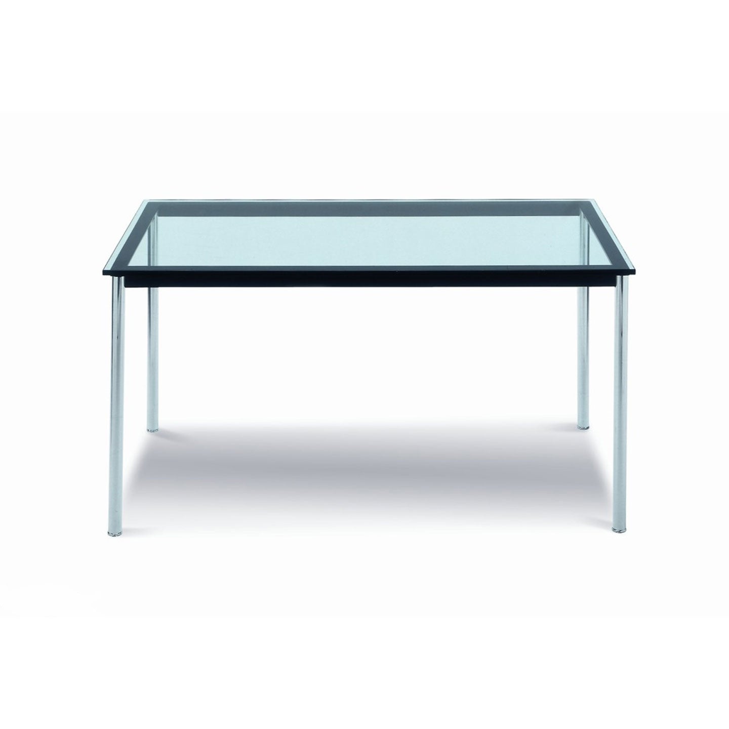 10 Table En Tube Rectangular | Clear Glass Top