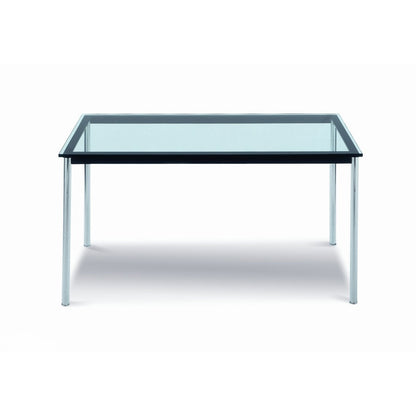 10 Table En Tube Rectangular | Clear Glass Top