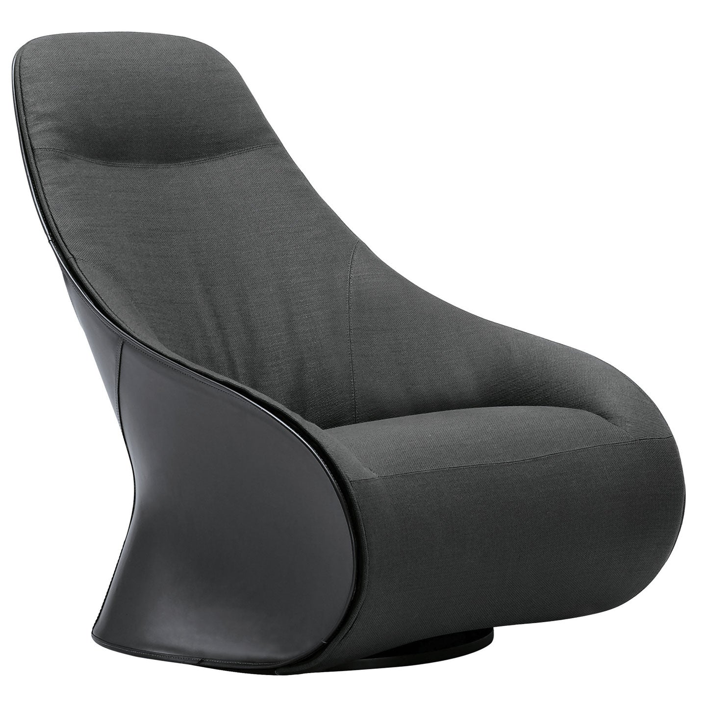 Derby Swivel Armchair | Charcoal Vale 24806 Fabric Inner Covers