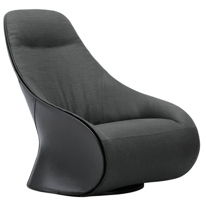 Derby Swivel Armchair | Charcoal Vale 24806 Fabric Inner Covers