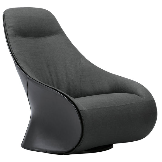 Derby Swivel Armchair | Charcoal Vale 24806 Fabric Inner Covers