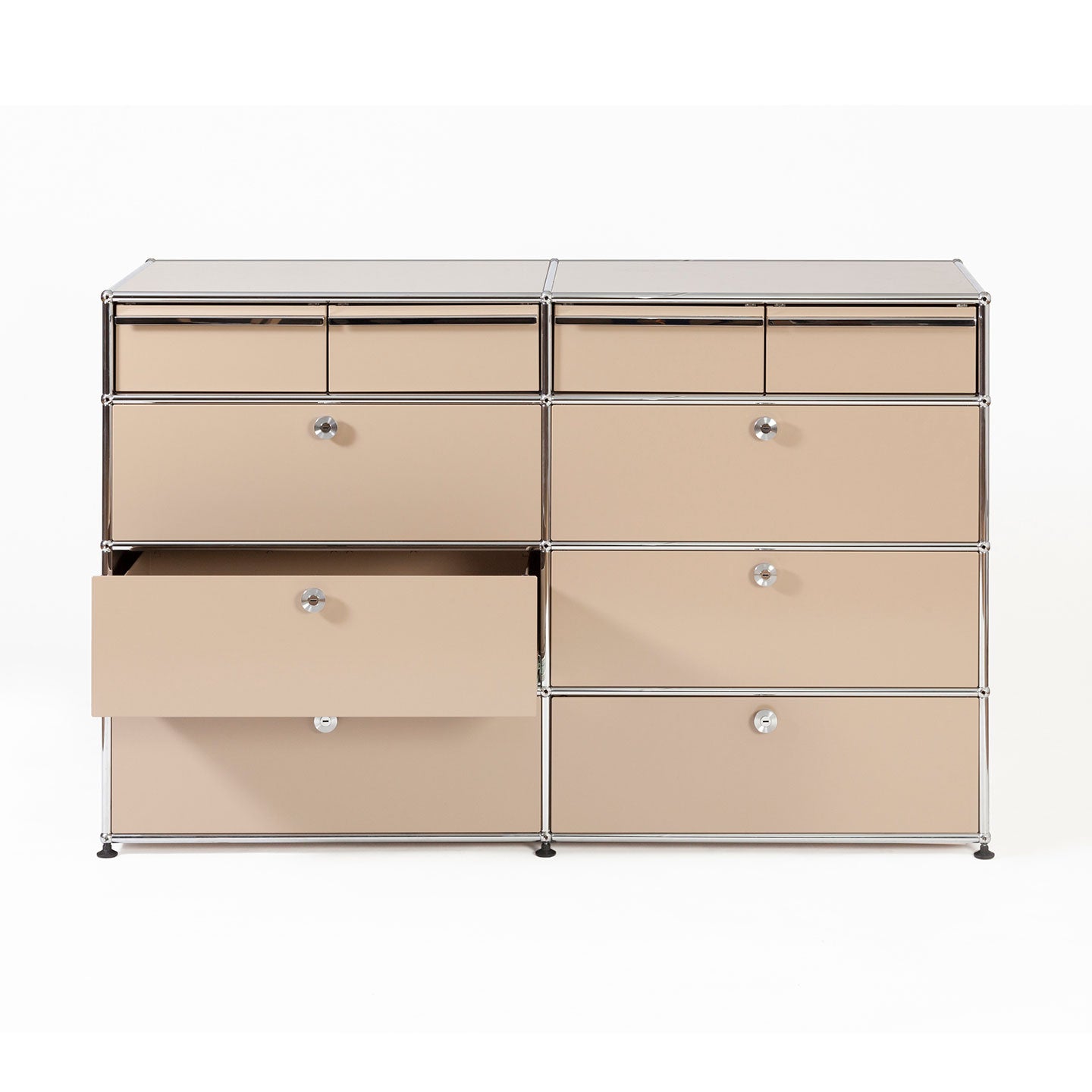 USM Bedroom Chest | Beige Lacquer Panels