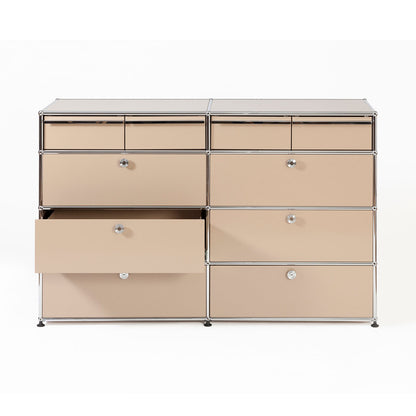 USM Bedroom Chest | Beige Lacquer Panels