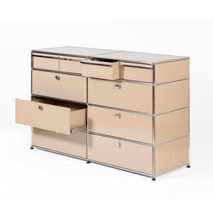 USM Bedroom Chest | Beige Lacquer Panels
