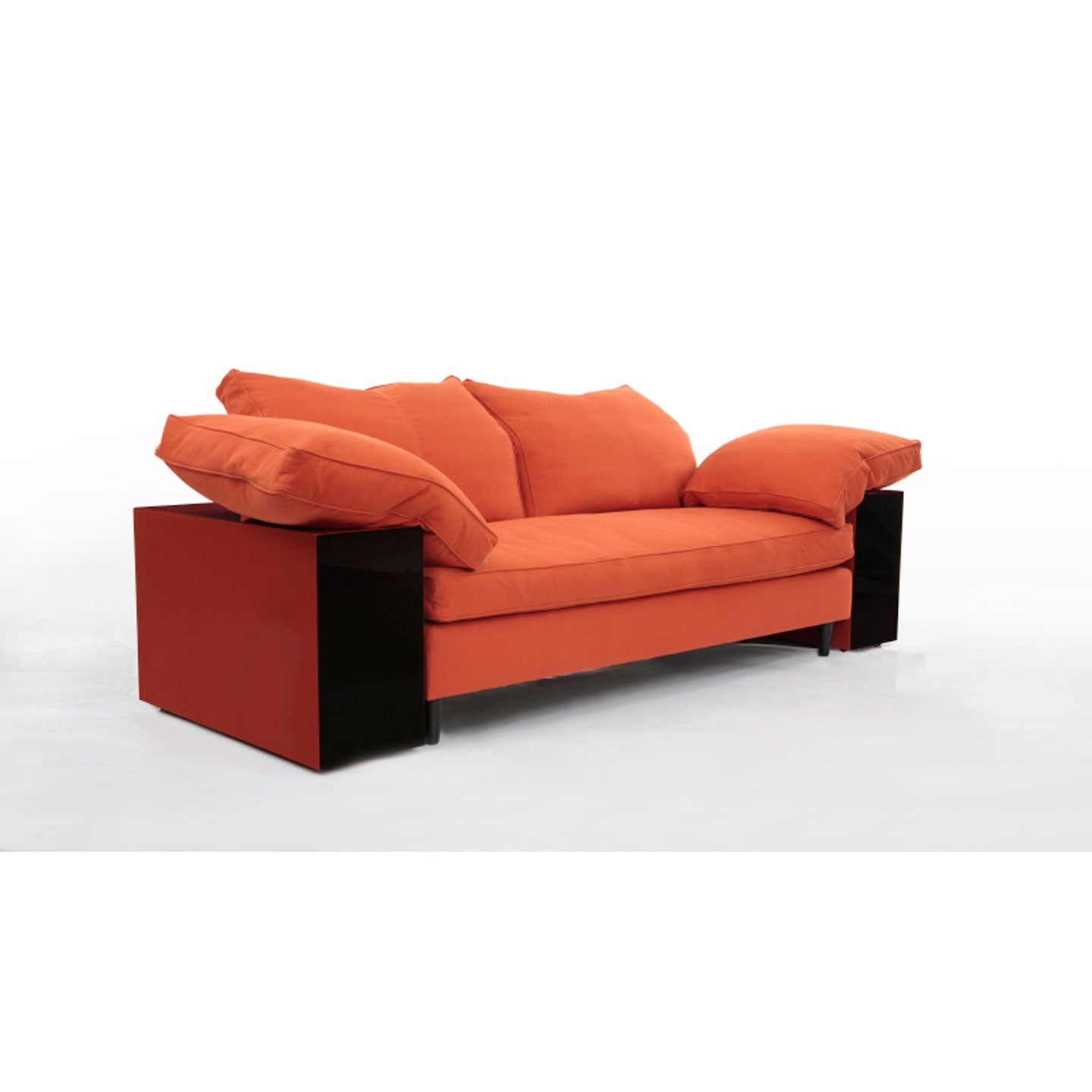 Eileen Gray Lota Sofa | Orange Cotton Upholstery