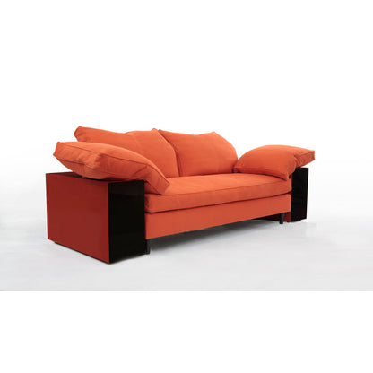 Eileen Gray Lota Sofa | Orange Cotton Upholstery