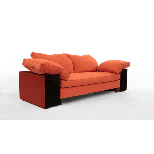 Eileen Gray Lota Sofa | Orange Cotton Upholstery