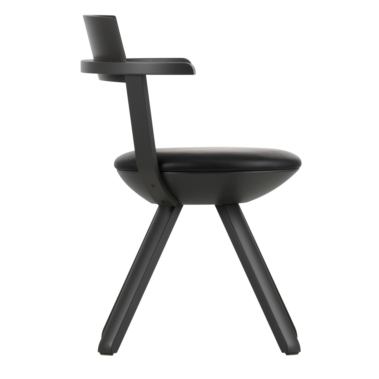 Rival High Back Chair | Asphalt Grey Lacquered Birch