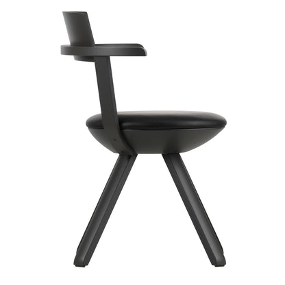 Rival High Back Chair | Asphalt Grey Lacquered Birch