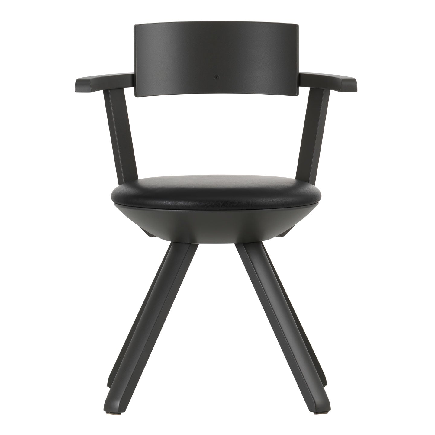 Rival High Back Chair | Asphalt Grey Lacquered Birch