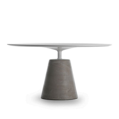 Rock Dining Table | White Cement Top