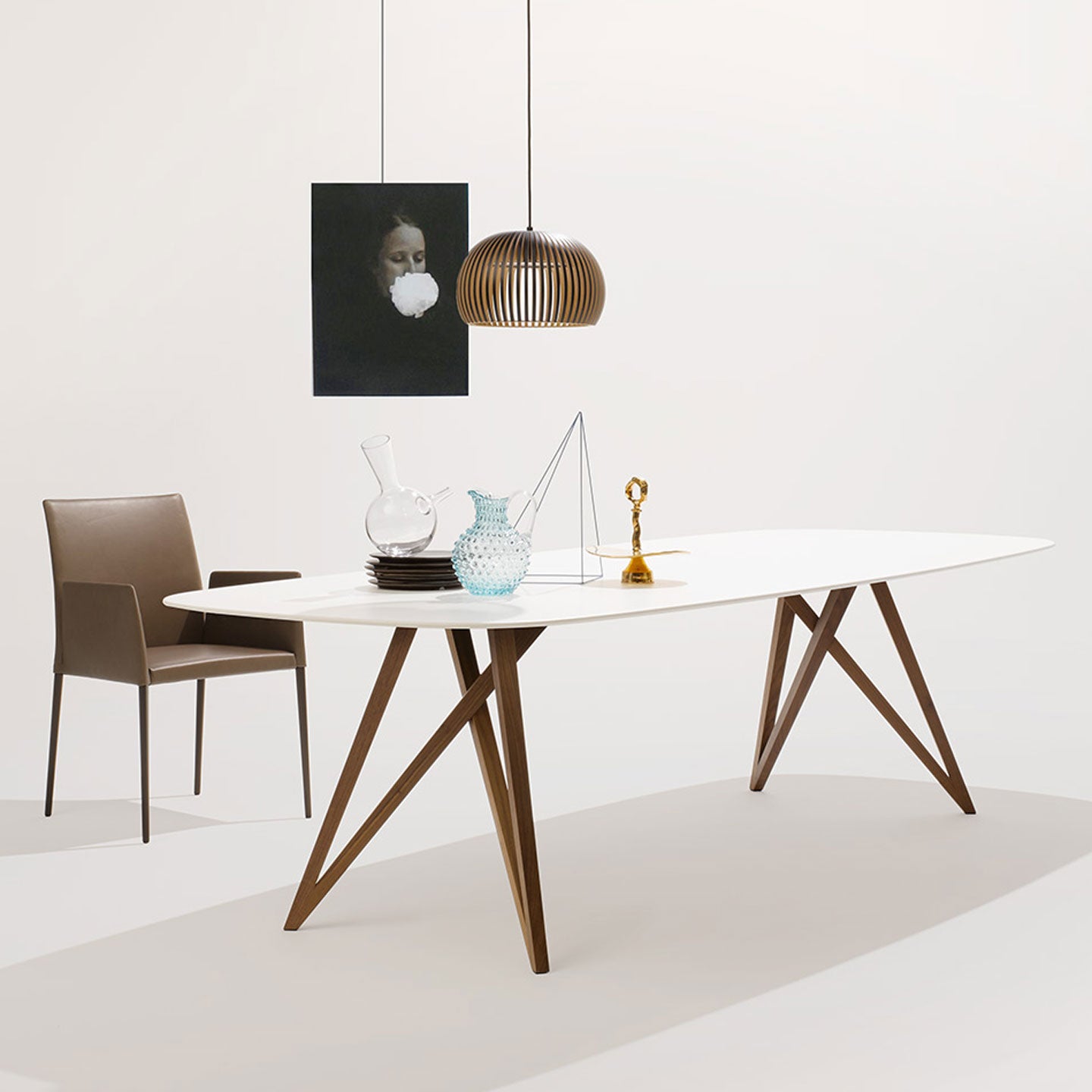Seito Table 240cm | White Quartz Stone Top