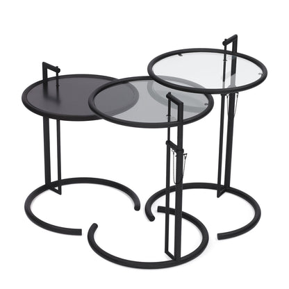 Eileen Gray E1027 Side Table | Matt Black Frame