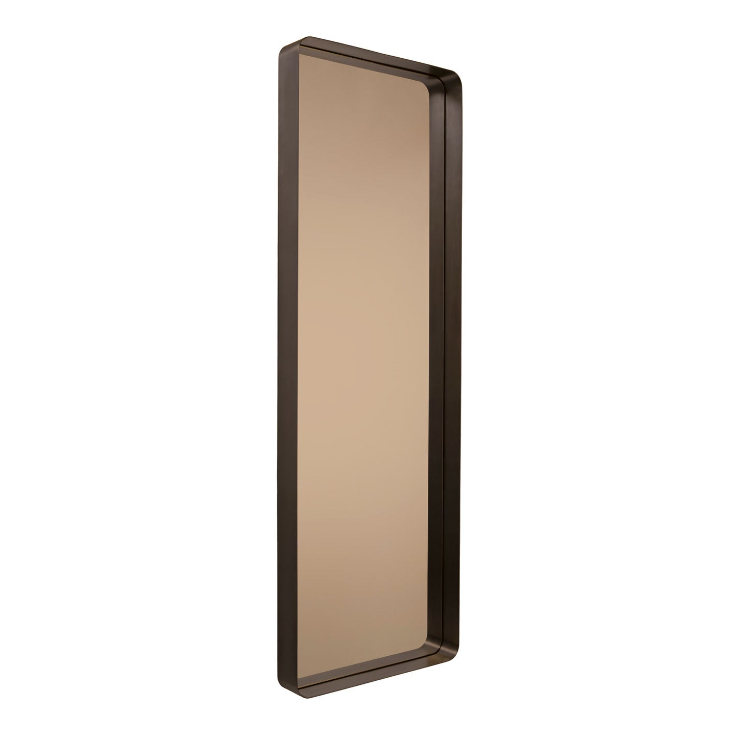 Cypris Rectangular Mirror | Burnished Brass Frame