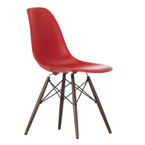 DSW Eames Plastic Side Chair | Polypropylene Seat Shell in Poppy Red