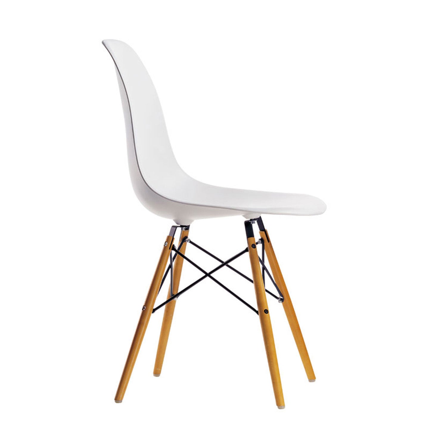 DSW Eames Plastic Side Chair | Polypropylene Seat Shell in Cotton White