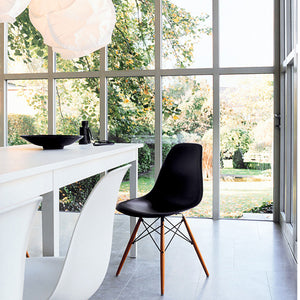 DSW Eames Plastic Side Chair | Polypropylene Seat Shell in Deep Black