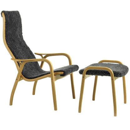 Lamino High Back Chair | Sheepskin Charcoal
