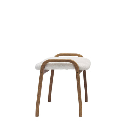 Lamino Footstool | Sheepskin Off White