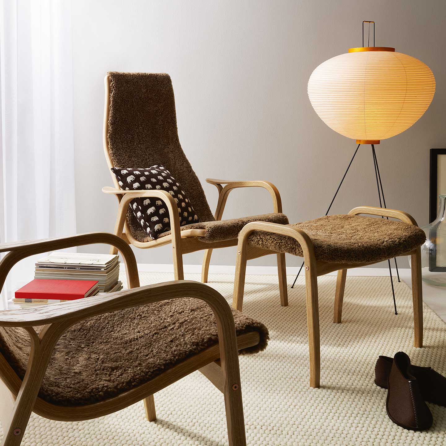 Lamino Footstool | Sheepskin Sahara