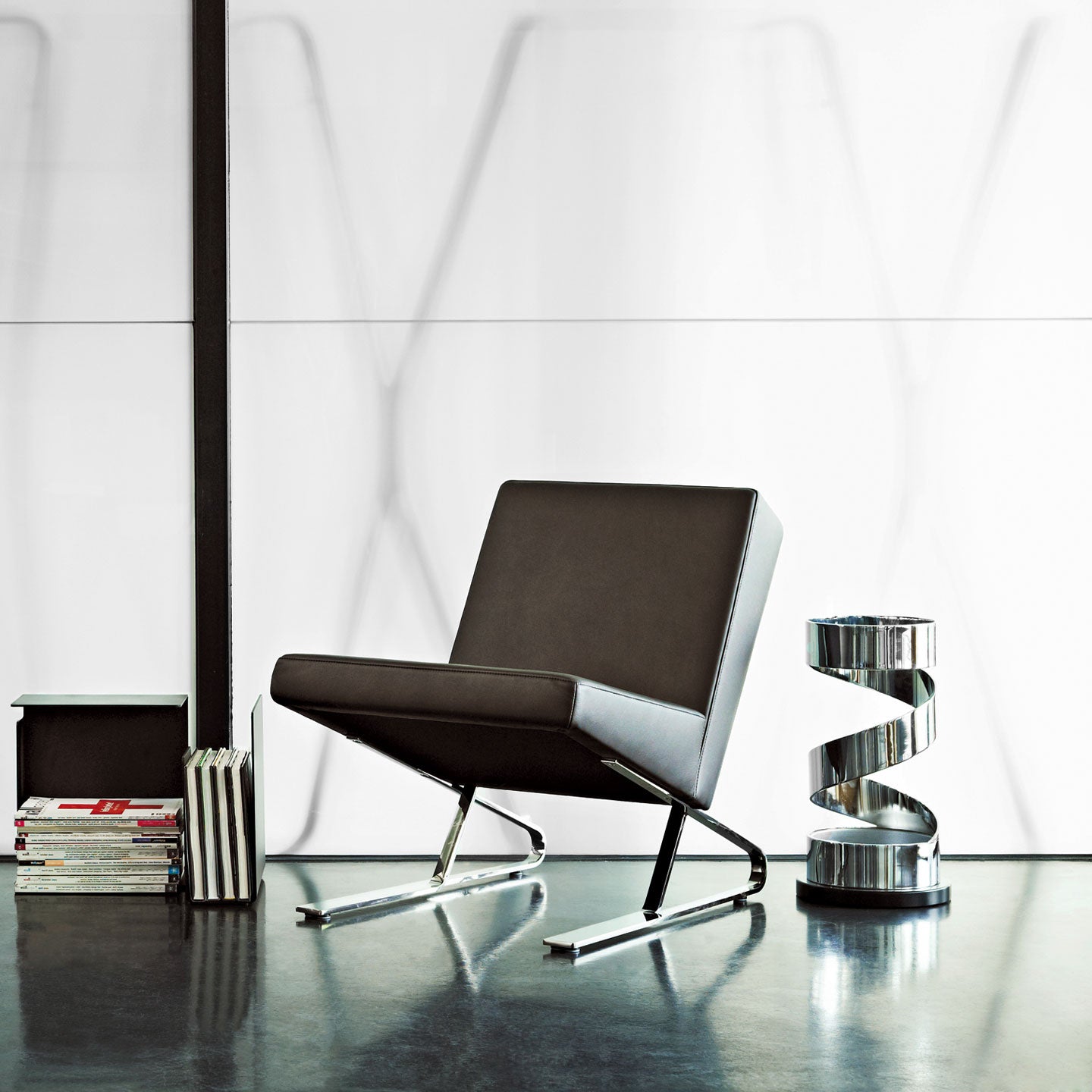 Usha Umbrella Stand | Chromed Steel