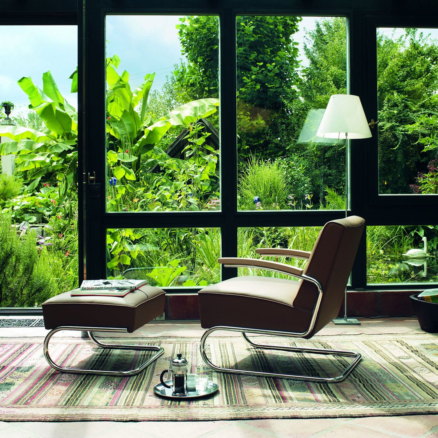 S411 Cantilever Armchair | Brown Linea 608 Leather