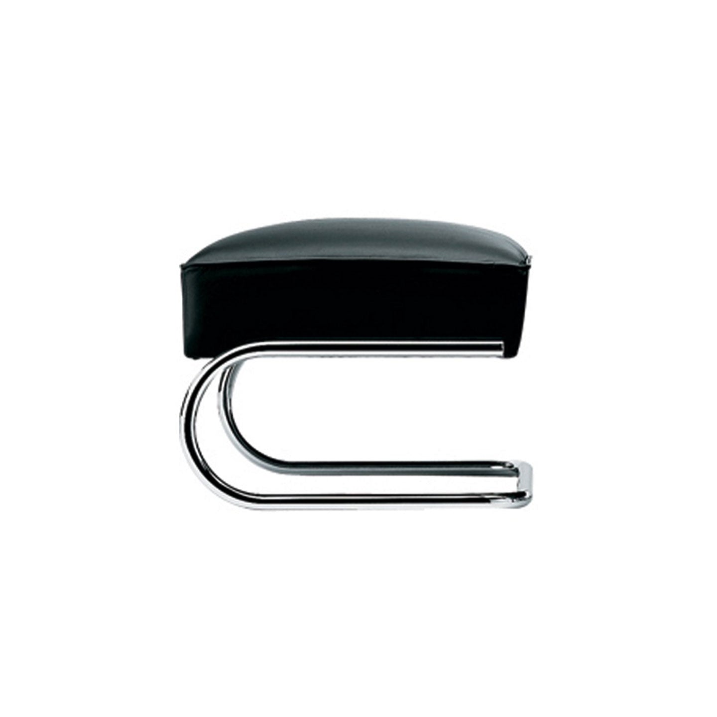S411 Footstool | Black Linea 622 Leather