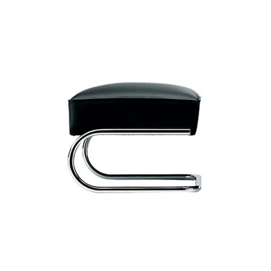 S411 Footstool | Black Linea 622 Leather