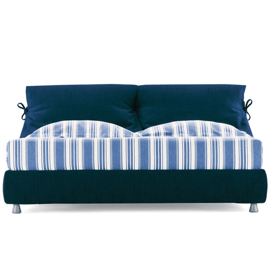 Nathalie Bed 180cm with Storage | Denim Blue Ionio 444 Fabric