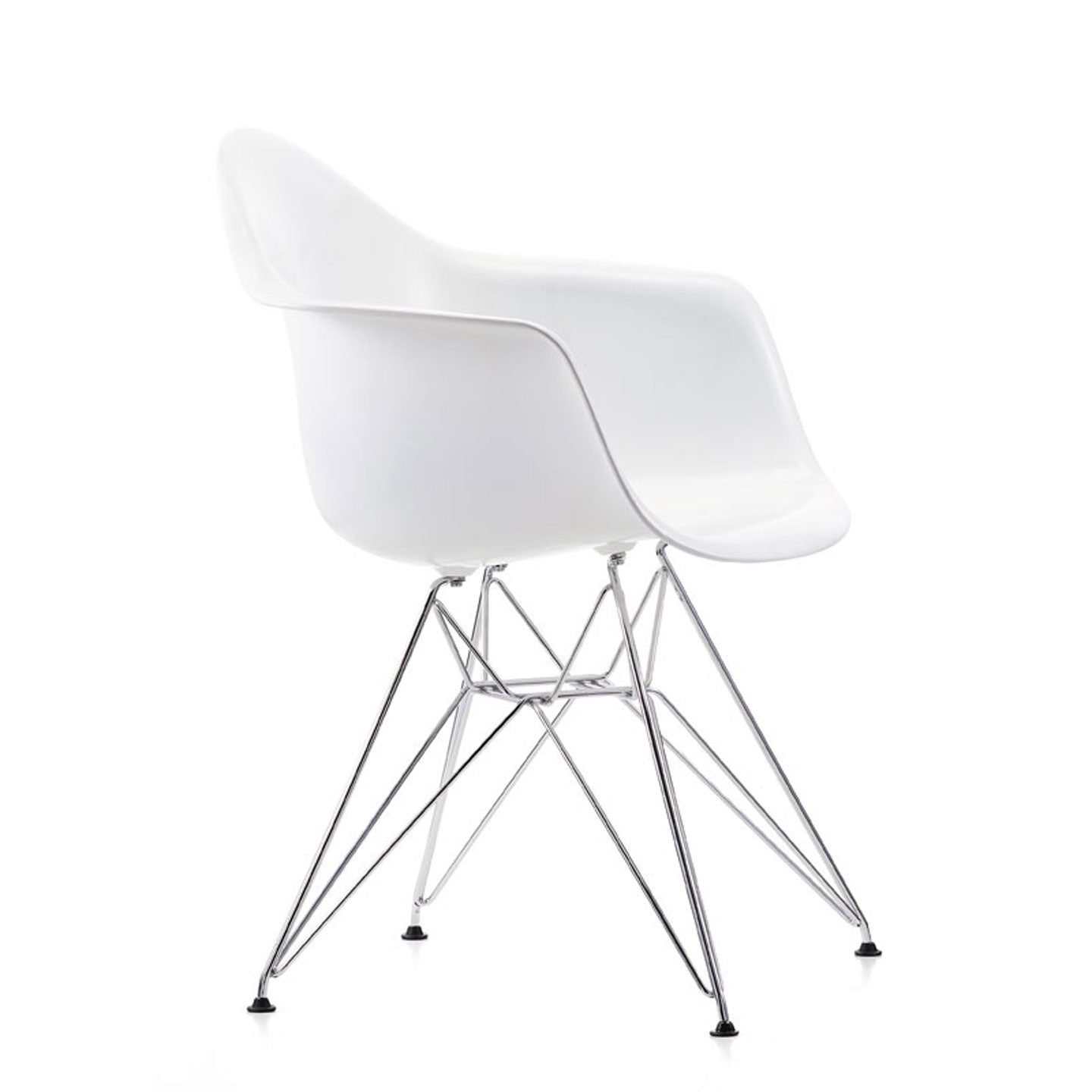 DAR Eames Plastic Armchair | Polypropylene Seat Shell in Cotton White