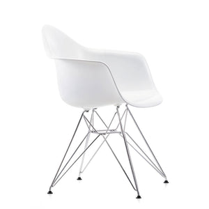 DAR Eames Plastic Armchair | Polypropylene Seat Shell in Cotton White