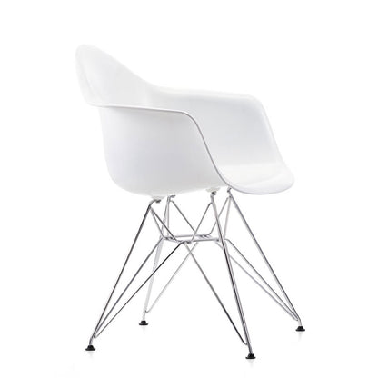 DAR Eames Plastic Armchair | Polypropylene Seat Shell in Cotton White