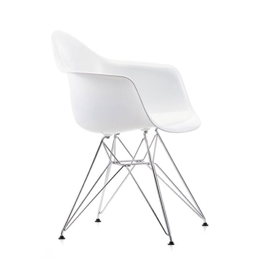 DAR Eames Plastic Armchair | Polypropylene Seat Shell in Cotton White