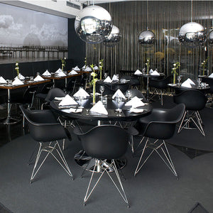 DAR Eames Plastic Armchair | Polypropylene Seat Shell in Deep Black