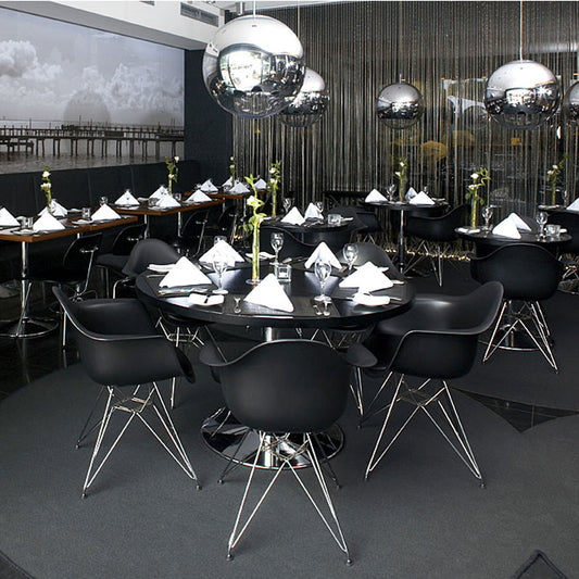 DAR Eames Plastic Armchair | Polypropylene Seat Shell in Deep Black