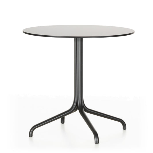 Belleville Round Bistro Table | White Top and Black Base