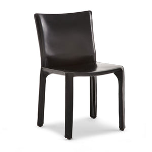 Cab 412 Side Chair | Black Hide